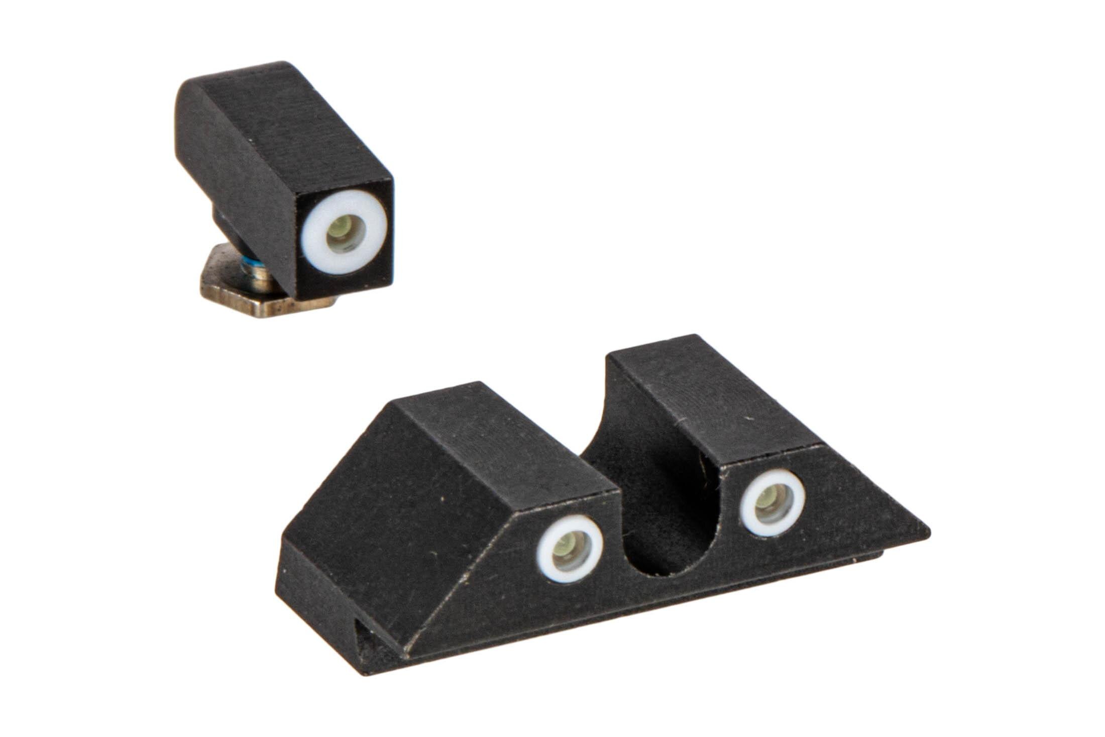 Night Fision Perfect Dot Night Sight Set Glock U Notch White